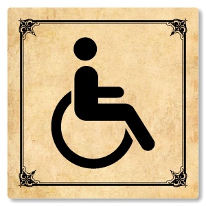 WC invalidé, 80x80mm, pergamen, Nebraska